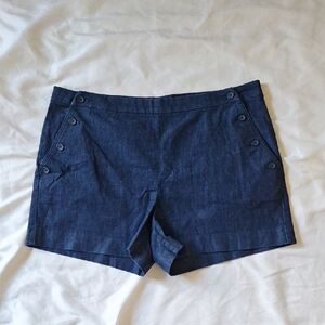 BANANA REPUBLIC Sailor Shorts With Buttons Navy Size 31/12